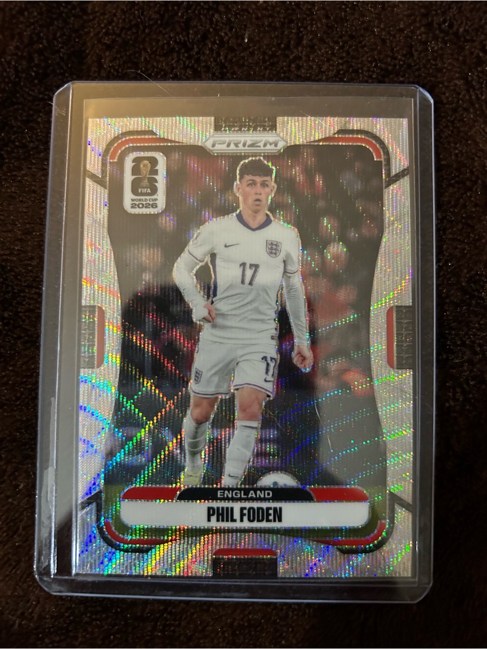 Panini Phil Foden England Trading Card - White & Silver Prizm
